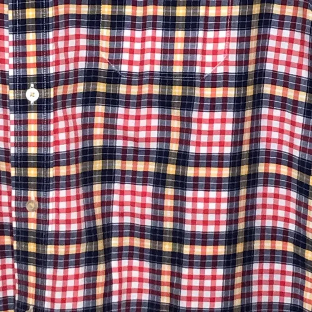 Southern Tide Shirt Red Blue Plaid Button Down M